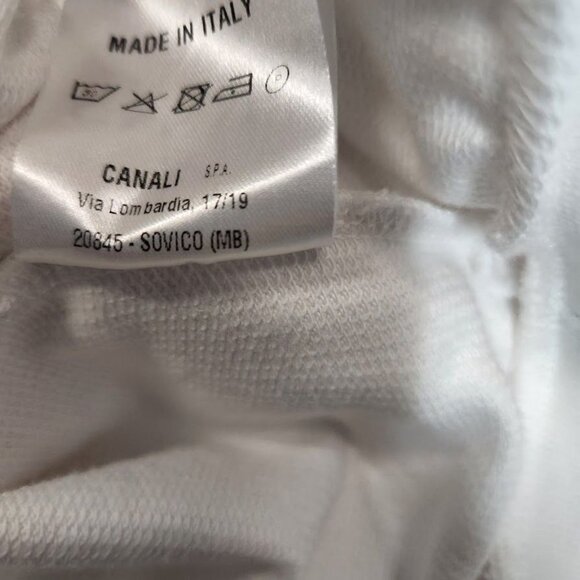 New Canali Black Edition Crewneck Cotton Sweatshirt In White Size 52 (US Large) - Picture 10 of 11